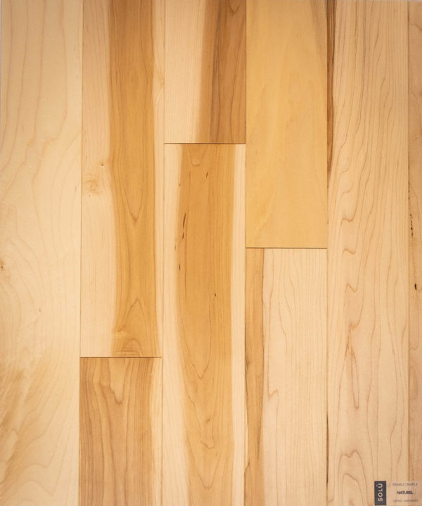 Natural select grade maple floor, varnished Natural color